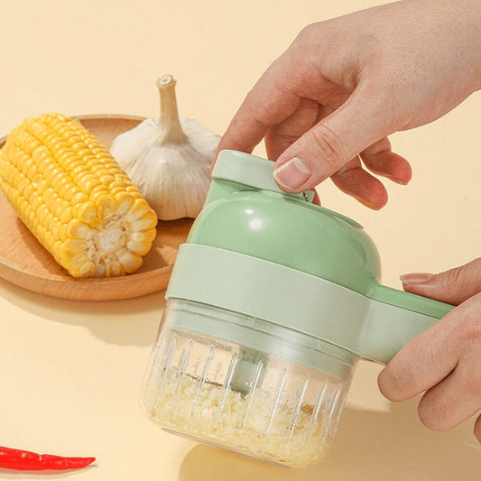 4 In 1 Handheld Electric Vegetable Cutter Set