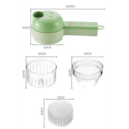 4 In 1 Handheld Electric Vegetable Cutter Set